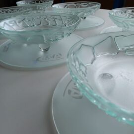 Trophées en verre de l'atelier Flora Verre et Verre à Lier
