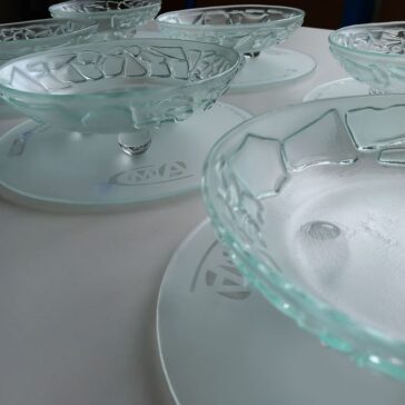 Trophées en verre de l'atelier Flora Verre et Verre à Lier