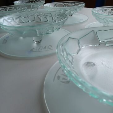 Trophées en verre de l'atelier Flora Verre et Verre à Lier